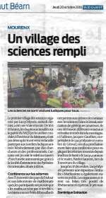 Article Sud Ouest fte de la science Mourenx s