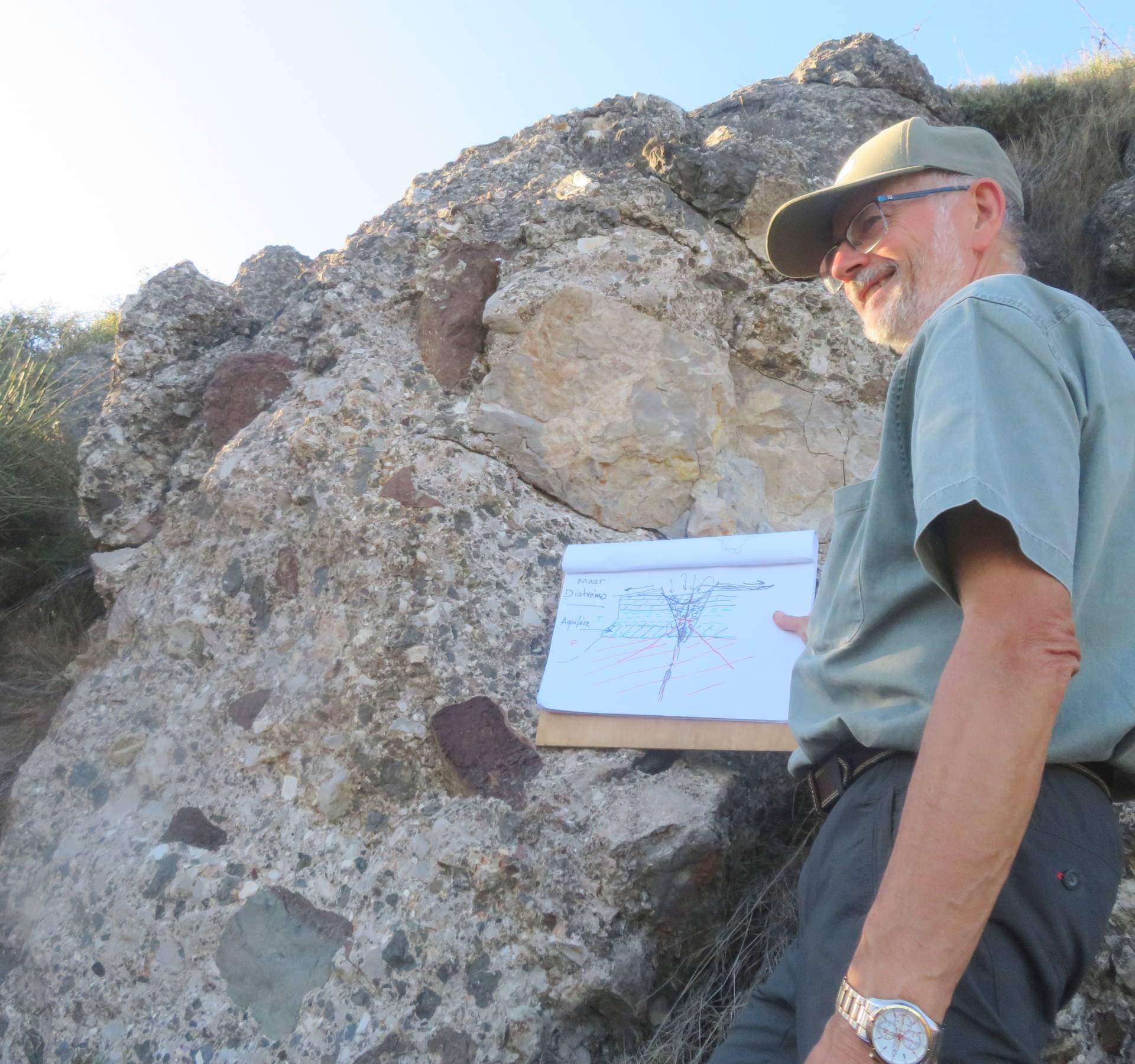 Croquis du volcanisme explosif de Mrifons