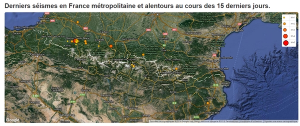 derniers seismes