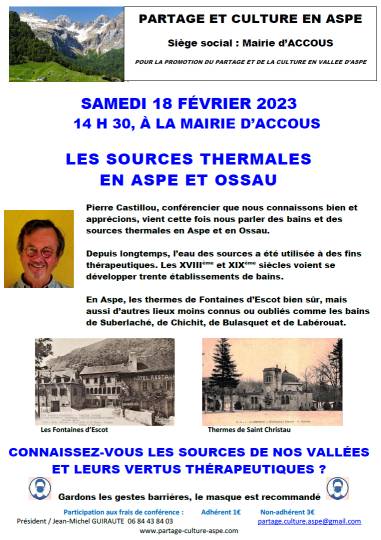 Affiche Pierre Castillou sources thermales